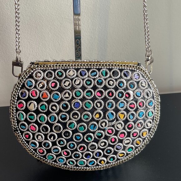 Ramla Hand-crafted Mosaic Clutch/Crossbody Bag - NWOT - Picture 2 of 6